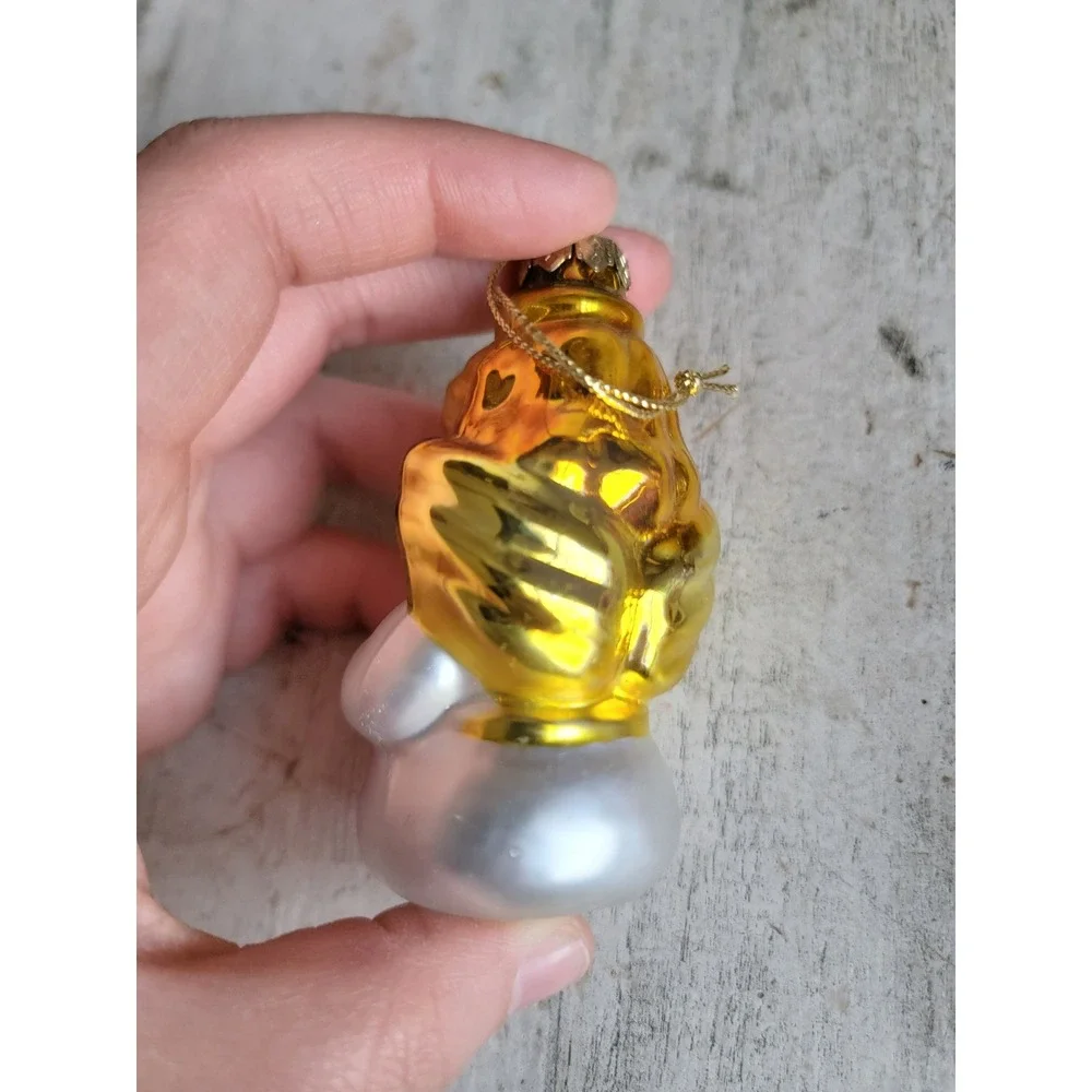 Vintage glass praying Angel‎ girl ornament Xmas religious